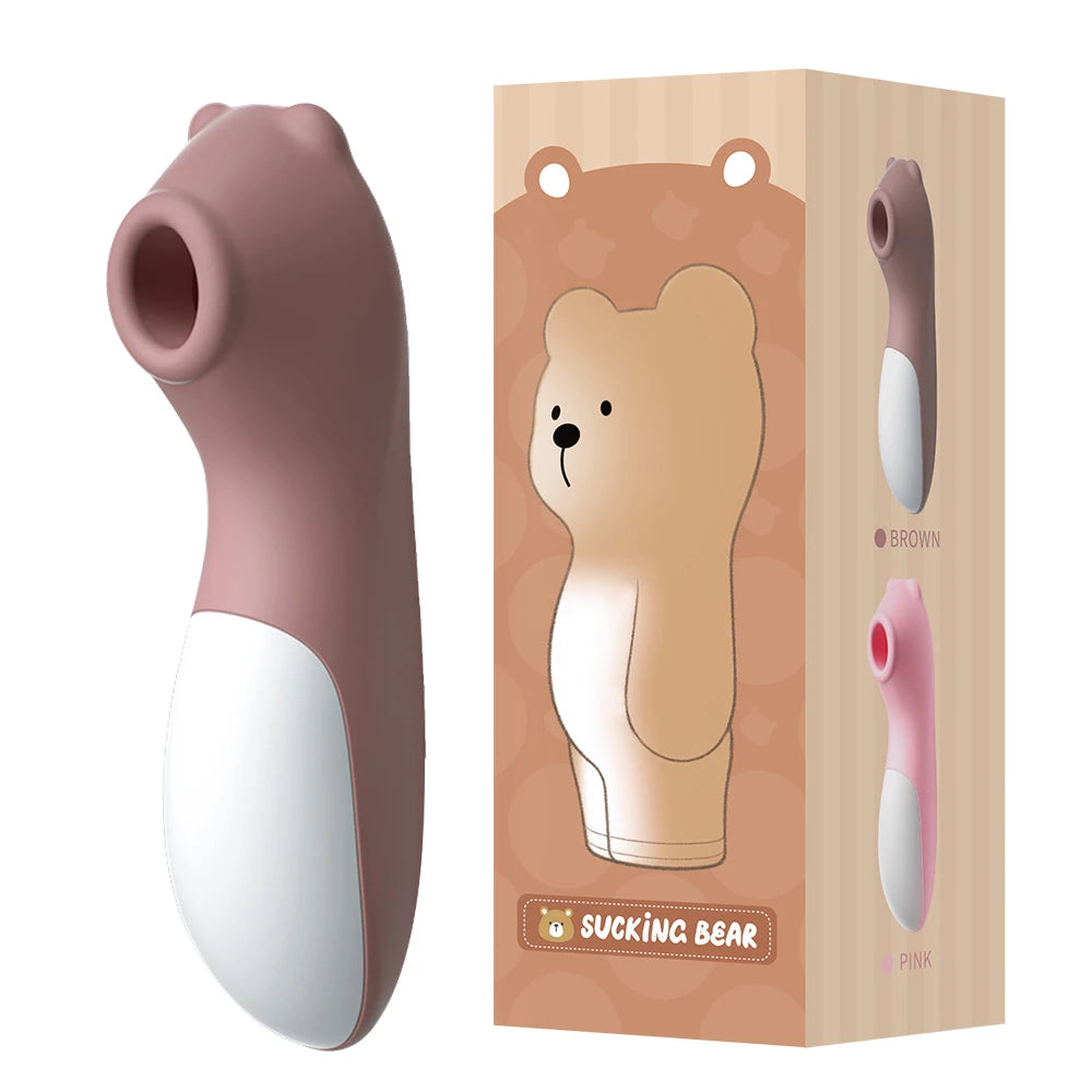 Succionador de Clítoris con Vibrador | Rosa y Marrón