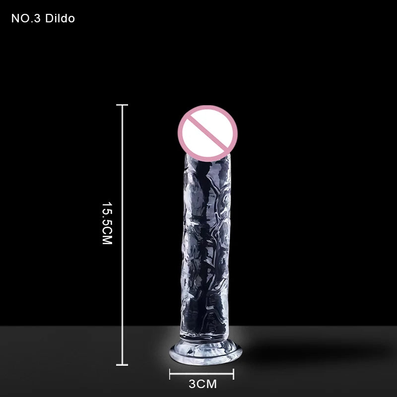 Dildo de Silicona Médica Transparente | 7 Modelos