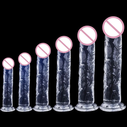 Dildo de Silicona Médica Transparente | 7 Modelos