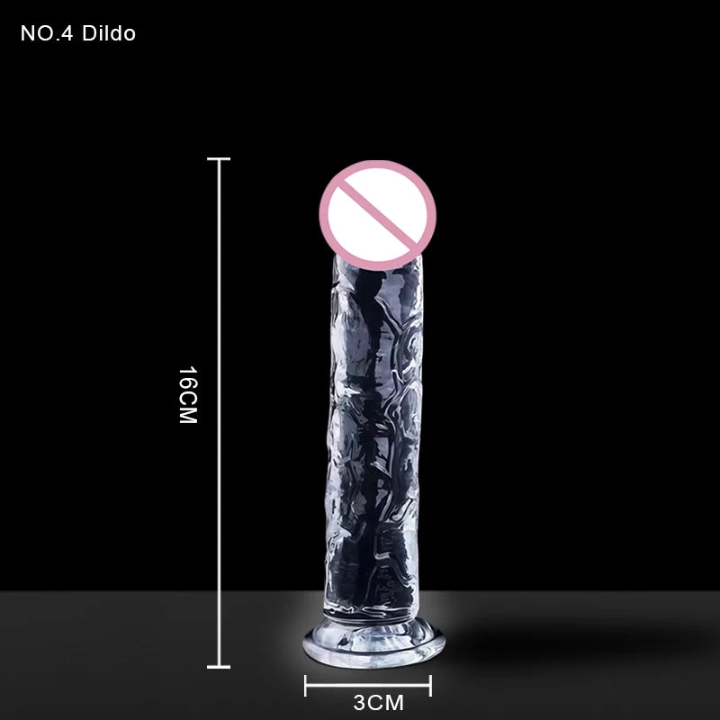 Dildo de Silicona Médica Transparente | 7 Modelos
