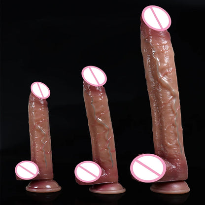 Dildo Realista de Silicona con Ventosa | Tallas S-L-XL