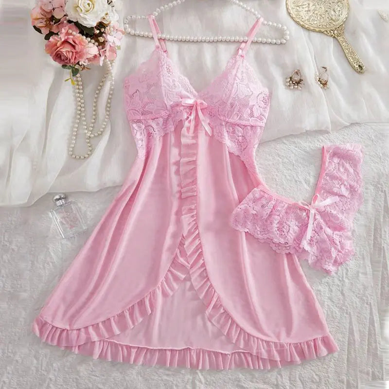 Conjunto Camisón Corto + Braguita | Pijama Seductor Mujer