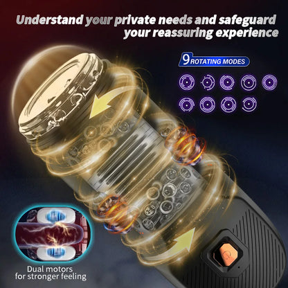 Masturbador Masculino Automático con 9 Modos de Vibración