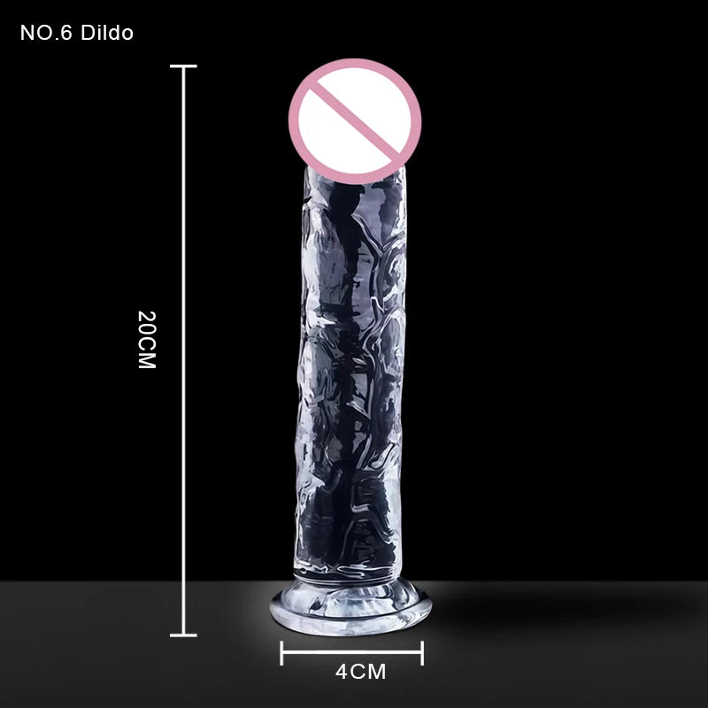 Dildo de Silicona Médica Transparente | 7 Modelos