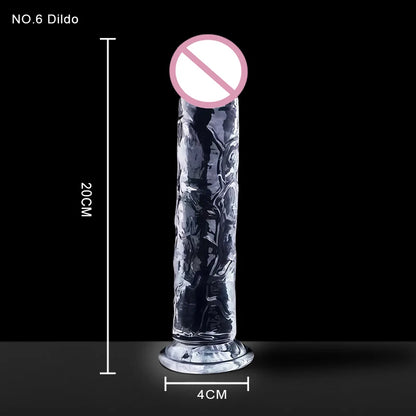 Dildo de Silicona Médica Transparente | 7 Modelos