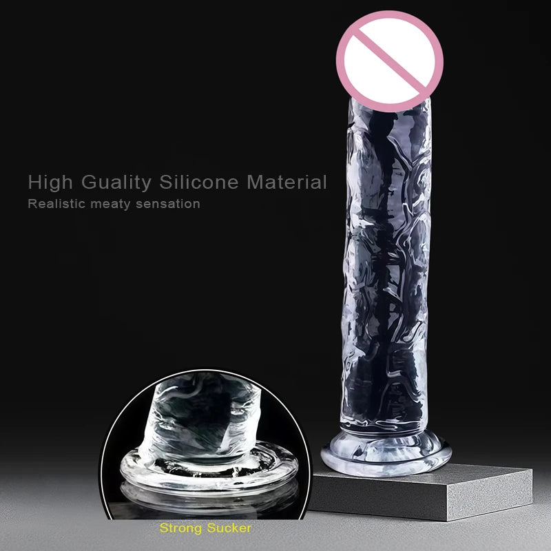 Dildo de Silicona Médica Transparente | 7 Modelos