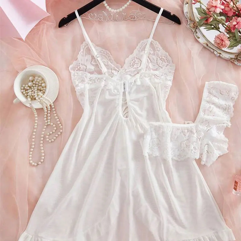 Conjunto Camisón Corto + Braguita | Pijama Seductor Mujer