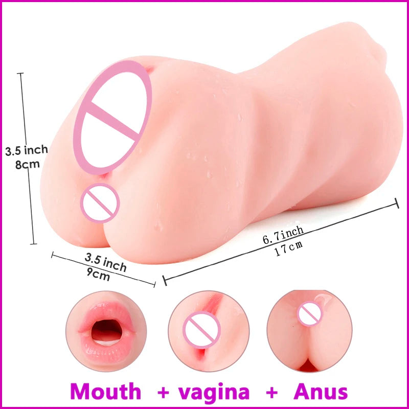 Masturbador Masculino 3D Realista en Silicona