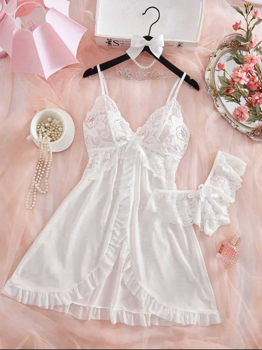 Conjunto Camisón Corto + Braguita | Pijama Seductor Mujer