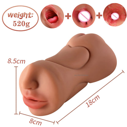 Masturbador Masculino 3D Realista en Silicona