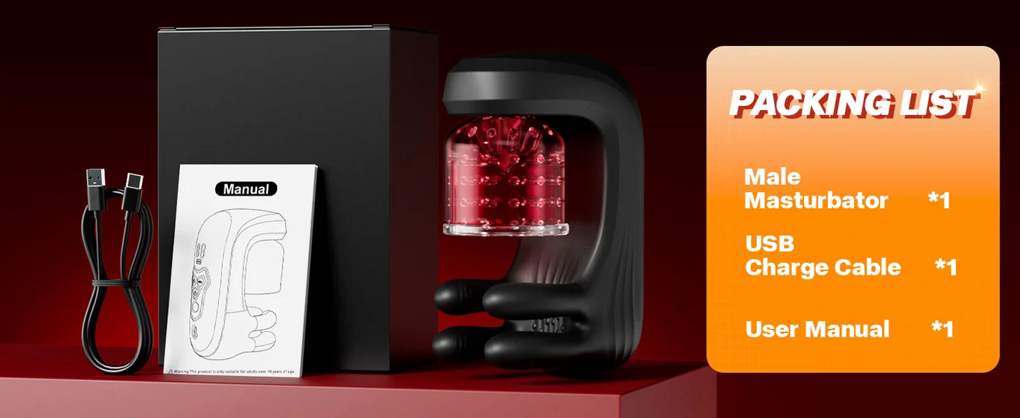 Masturbador Masculino Eléctrico con Vibración