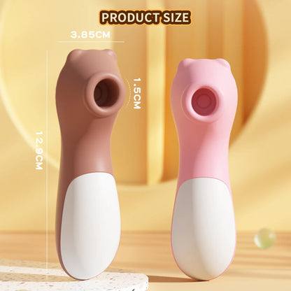 Succionador de Clítoris con Vibrador | Rosa y Marrón