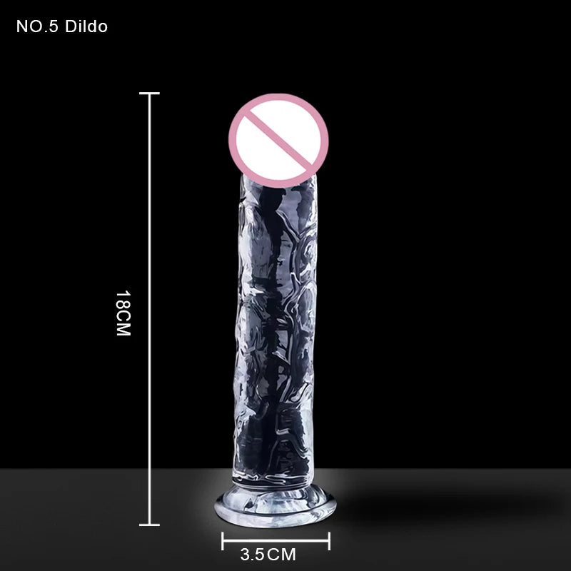 Dildo de Silicona Médica Transparente | 7 Modelos