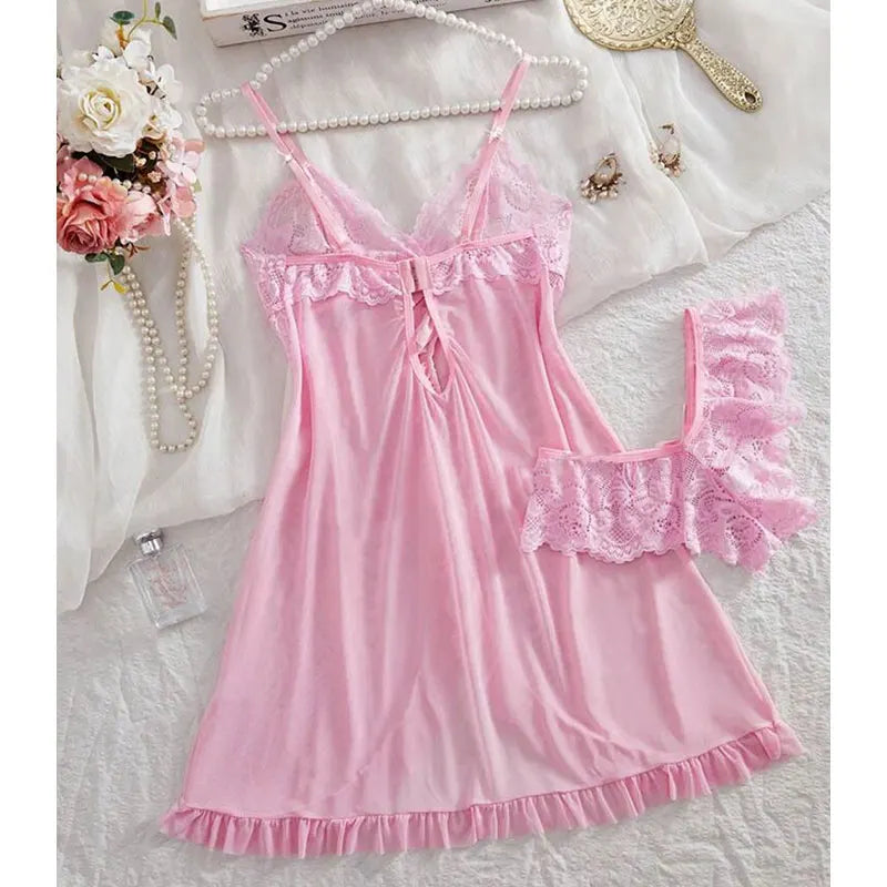 Conjunto Camisón Corto + Braguita | Pijama Seductor Mujer