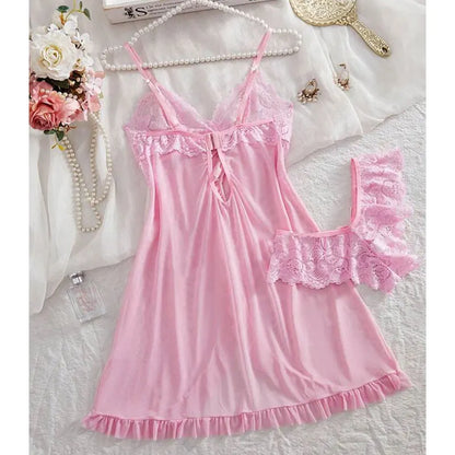 Conjunto Camisón Corto + Braguita | Pijama Seductor Mujer