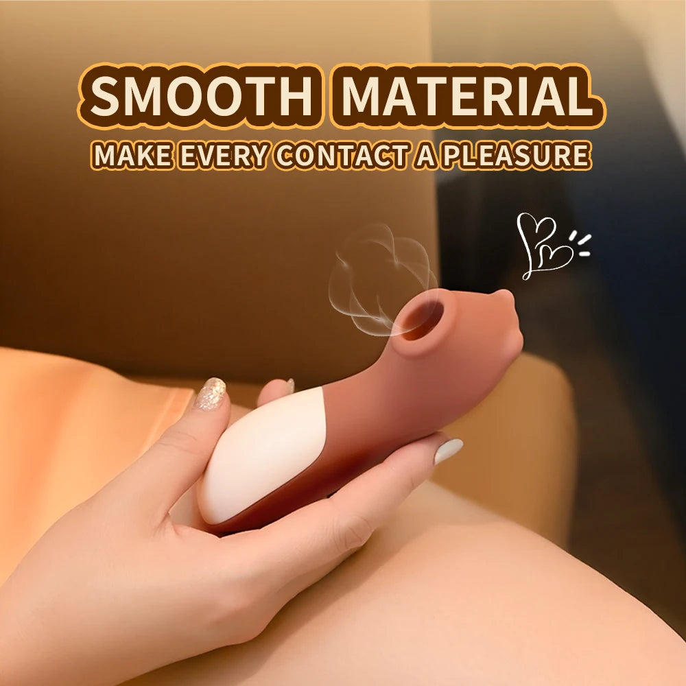 Succionador de Clítoris con Vibrador | Rosa y Marrón