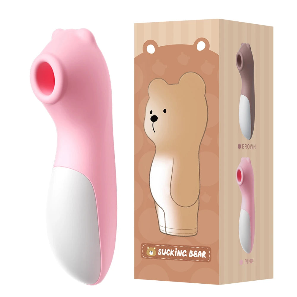 Succionador de Clítoris con Vibrador | Rosa y Marrón